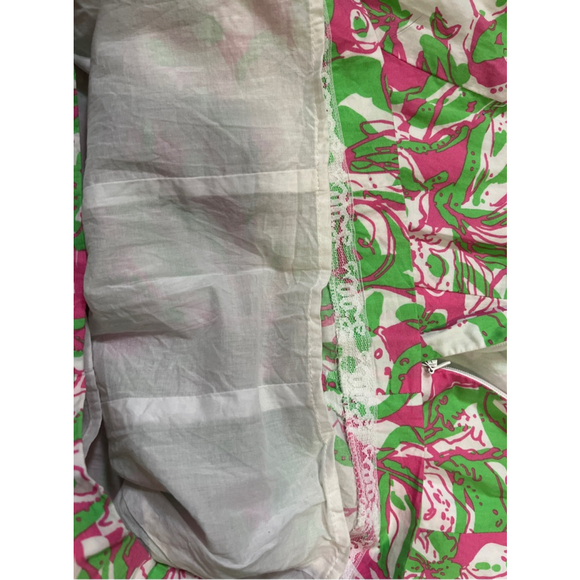Women's Lilly Pulitzer Strapless Dress Size 0 Pink Green Floral - Picture 5 of 5